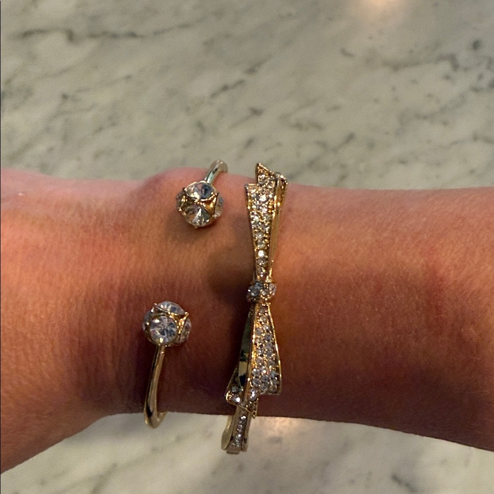 Kate Spade Gold and Crystal Bow Bracelet